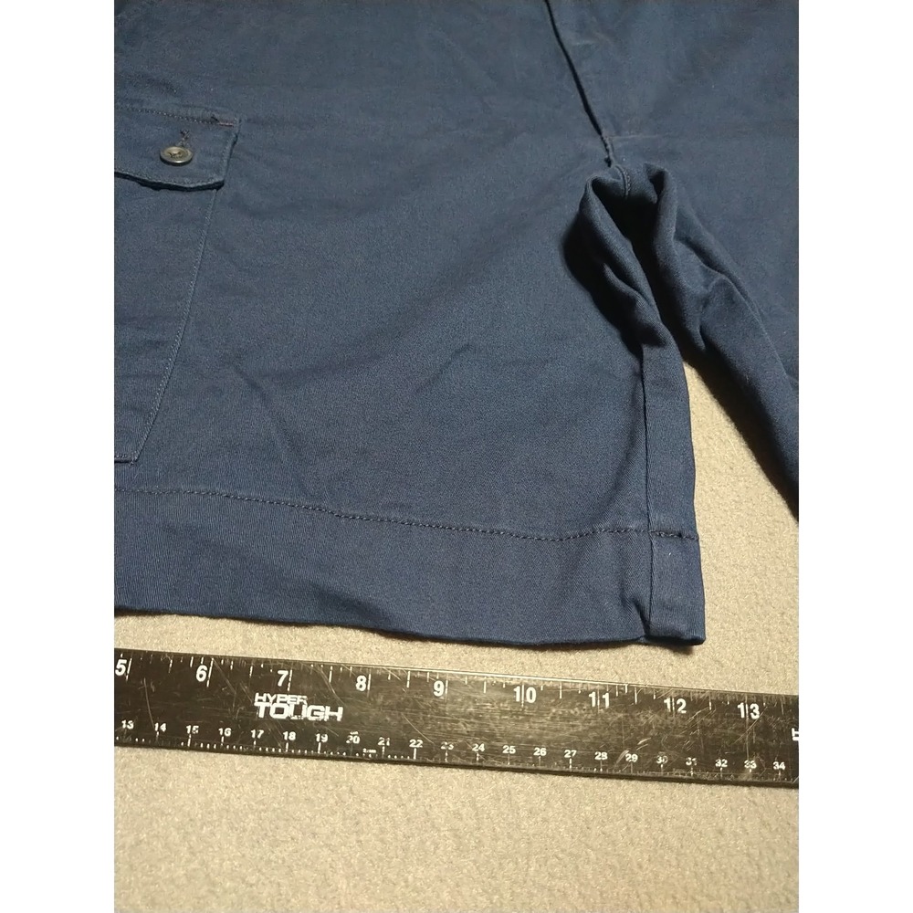 St John's Bay Cargo Shorts Men 46/9 Navy Soft Class Stretch Comfort Flat Travel - Picture 5 of 10